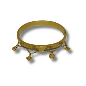 Pulseira Oval Dourada Aço Inoxidável
