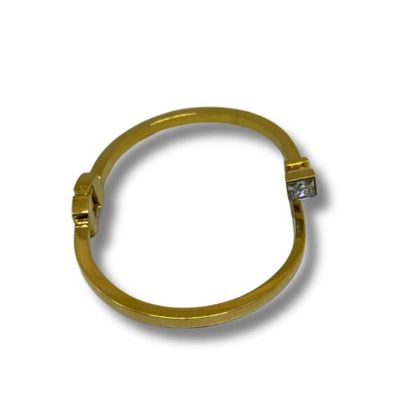 Pulseira Preda Azul Dourada Aço Inoxidável - Imagem 3