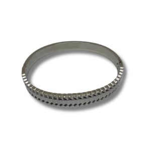 Pulseira Oval Pratiada Aço Inoxidável